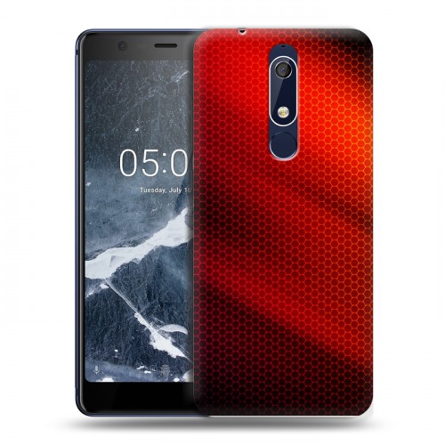 Дизайнерский пластиковый чехол для Nokia 5.1 Абстракции Сетка