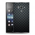 Дизайнерский пластиковый чехол для Sony Xperia acro S Абстракции Сетка