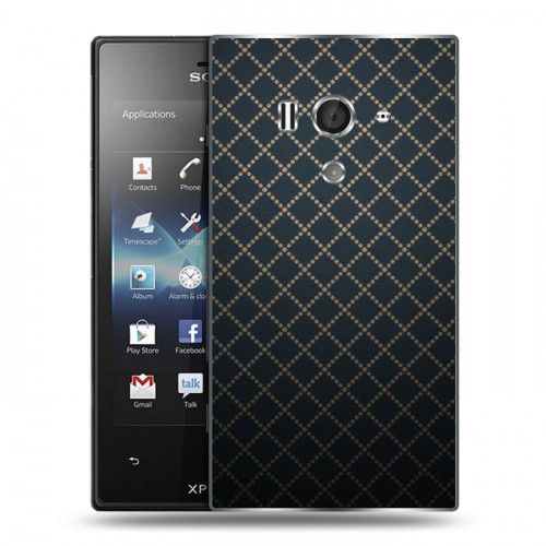 Дизайнерский пластиковый чехол для Sony Xperia acro S Абстракции Сетка