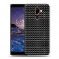 Дизайнерский пластиковый чехол для Nokia 7 Plus Абстракции Сетка