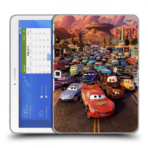 Дизайнерский силиконовый чехол для Samsung Galaxy Tab 4 10.1 Тачки