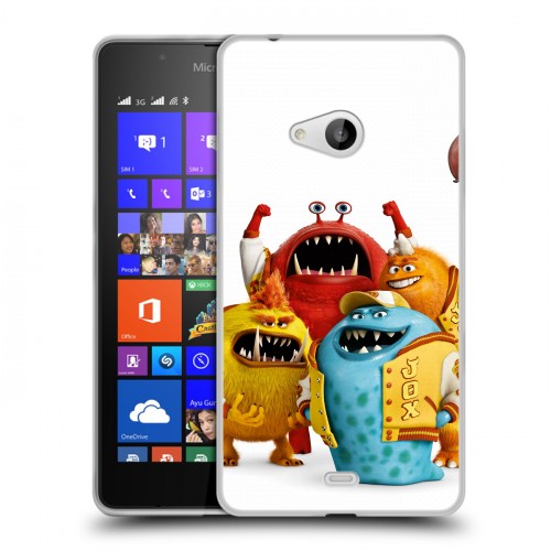 Дизайнерский пластиковый чехол для Microsoft Lumia 540 Корпорация монстров