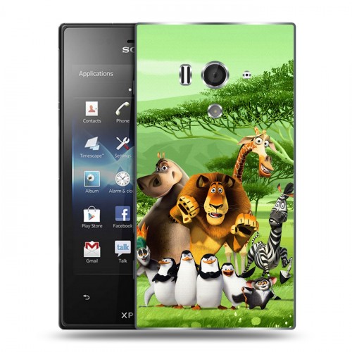 Дизайнерский пластиковый чехол для Sony Xperia acro S Мадагаскар