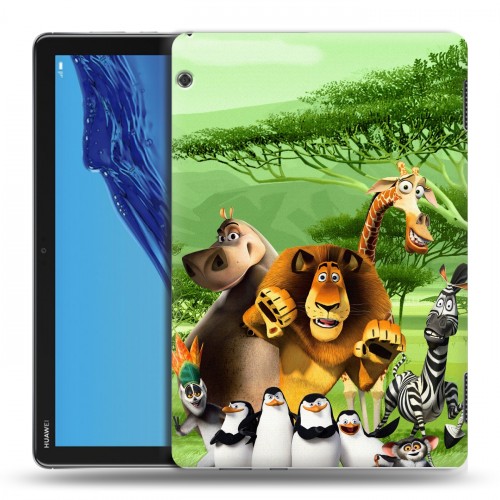 Дизайнерский пластиковый чехол для Huawei MediaPad T5 Мадагаскар