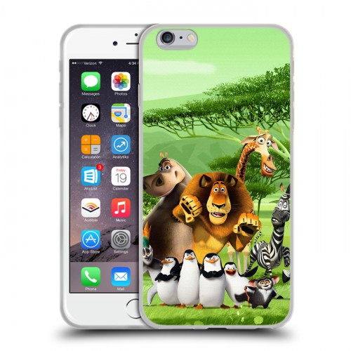 Дизайнерский силиконовый чехол для Iphone 6 Plus/6s Plus Мадагаскар