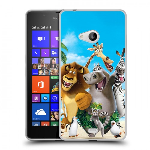 Дизайнерский пластиковый чехол для Microsoft Lumia 540 Мадагаскар