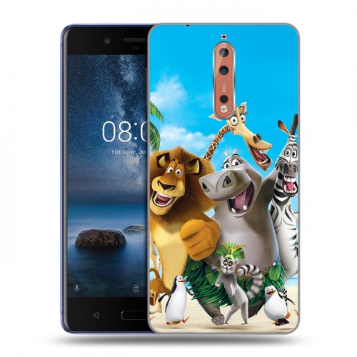 Дизайнерский пластиковый чехол для Nokia 8 Мадагаскар