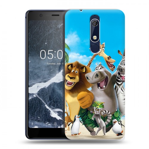 Дизайнерский пластиковый чехол для Nokia 5.1 Мадагаскар