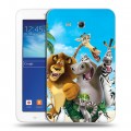 Дизайнерский силиконовый чехол для Samsung Galaxy Tab 3 Lite Мадагаскар