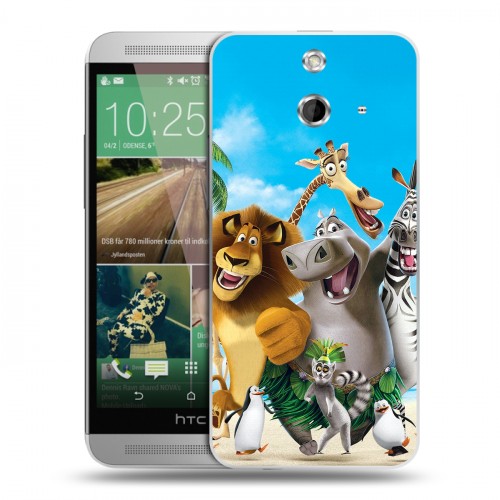 Дизайнерский пластиковый чехол для HTC One E8 Мадагаскар