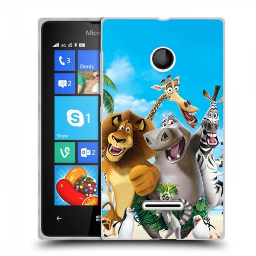 Дизайнерский пластиковый чехол для Microsoft Lumia 435 Мадагаскар