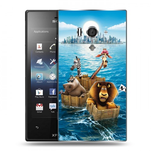 Дизайнерский пластиковый чехол для Sony Xperia acro S Мадагаскар