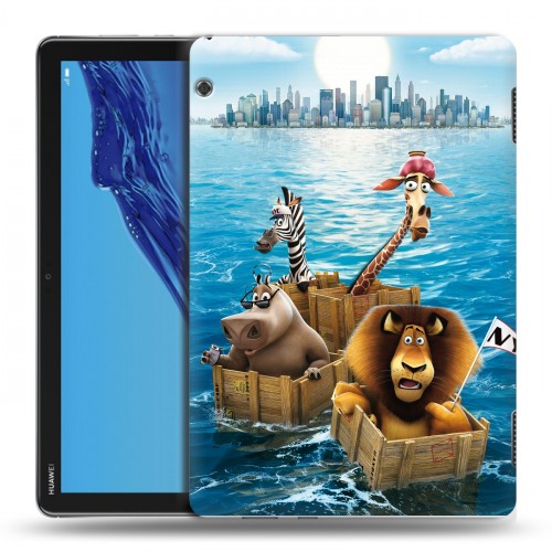 Дизайнерский силиконовый чехол для Huawei MediaPad T5 Мадагаскар