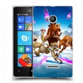 Дизайнерский пластиковый чехол для Microsoft Lumia 435 Ледниковый период