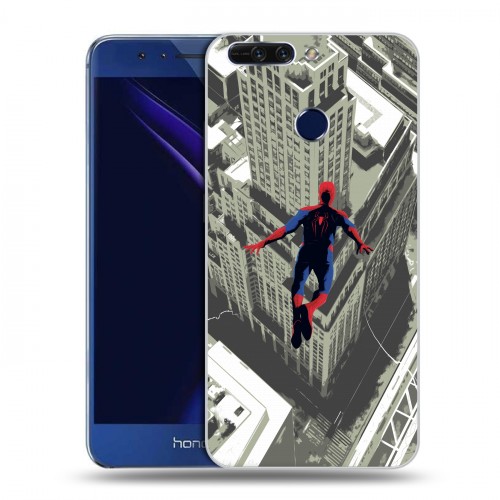 Дизайнерский пластиковый чехол для Huawei Honor 8 Pro Человек - паук