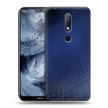 Дизайнерский пластиковый чехол для Nokia 6.1 Plus Абстракции Сетка