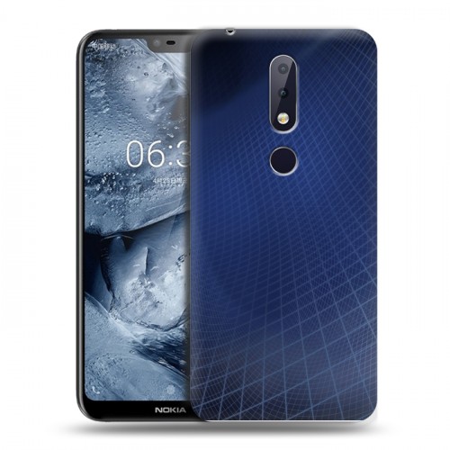 Дизайнерский пластиковый чехол для Nokia 6.1 Plus Абстракции Сетка