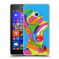 Дизайнерский пластиковый чехол для Microsoft Lumia 540 Симпсоны