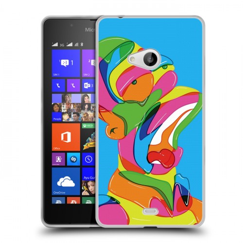 Дизайнерский пластиковый чехол для Microsoft Lumia 540 Симпсоны