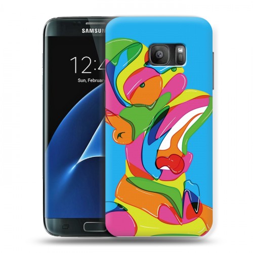 Дизайнерский силиконовый с усиленными углами чехол для Samsung Galaxy S7 Симпсоны
