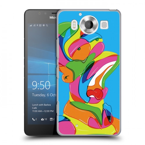 Дизайнерский пластиковый чехол для Microsoft Lumia 950 Симпсоны