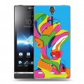 Дизайнерский пластиковый чехол для Sony Xperia S Симпсоны