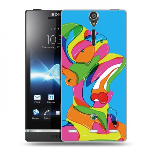 Дизайнерский пластиковый чехол для Sony Xperia S Симпсоны