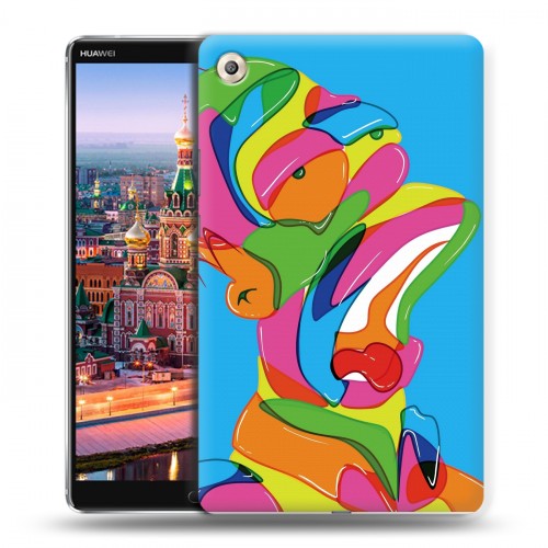 Дизайнерский пластиковый чехол для Huawei MediaPad M5 8.4 Симпсоны