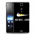 Дизайнерский пластиковый чехол для Sony Xperia TX Симпсоны