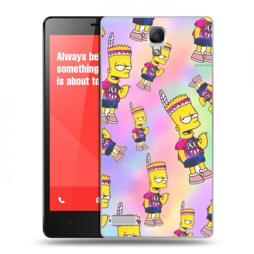 Дизайнерский силиконовый чехол для Xiaomi RedMi Note Симпсоны