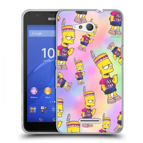 Дизайнерский пластиковый чехол для Sony Xperia E4g Симпсоны