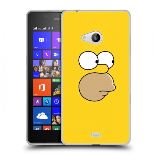 Дизайнерский пластиковый чехол для Microsoft Lumia 540 Симпсоны