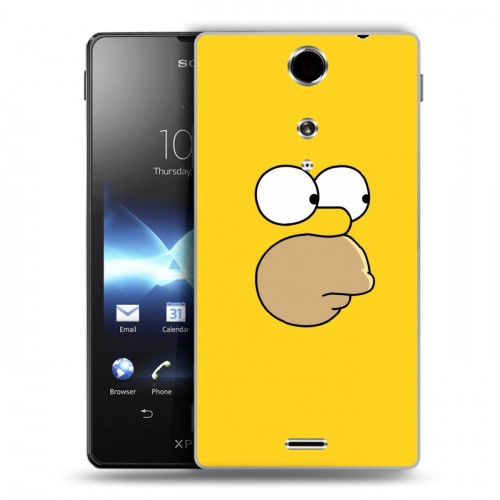 Дизайнерский пластиковый чехол для Sony Xperia TX Симпсоны