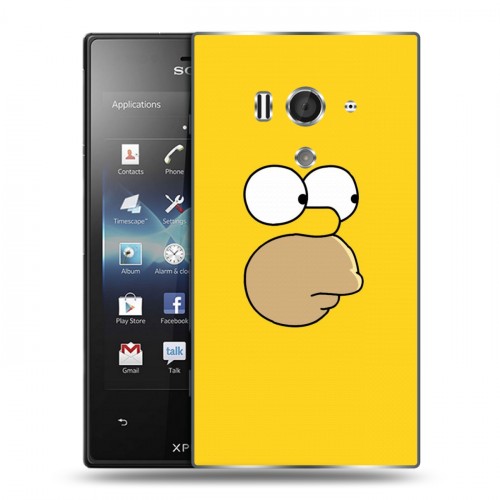 Дизайнерский пластиковый чехол для Sony Xperia acro S Симпсоны