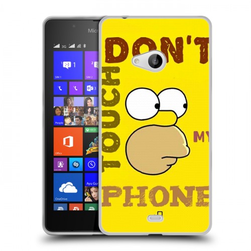 Дизайнерский пластиковый чехол для Microsoft Lumia 540 Симпсоны