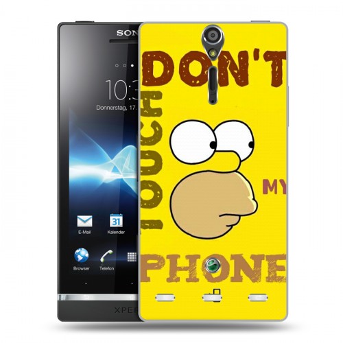 Дизайнерский пластиковый чехол для Sony Xperia S Симпсоны