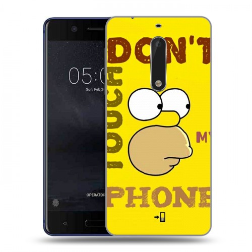Дизайнерский пластиковый чехол для Nokia 5 Симпсоны