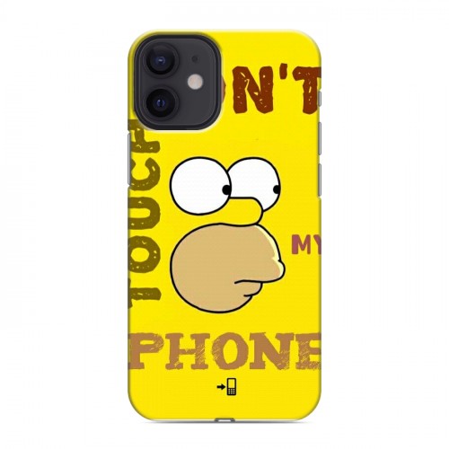 Дизайнерский пластиковый чехол для Iphone 12 Mini Симпсоны