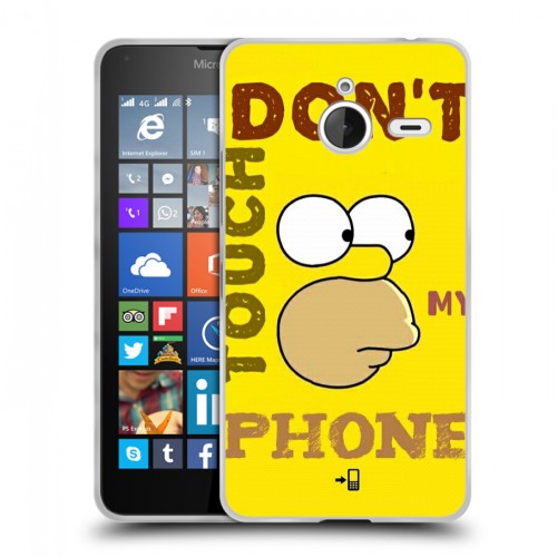 Дизайнерский пластиковый чехол для Microsoft Lumia 640 XL Симпсоны