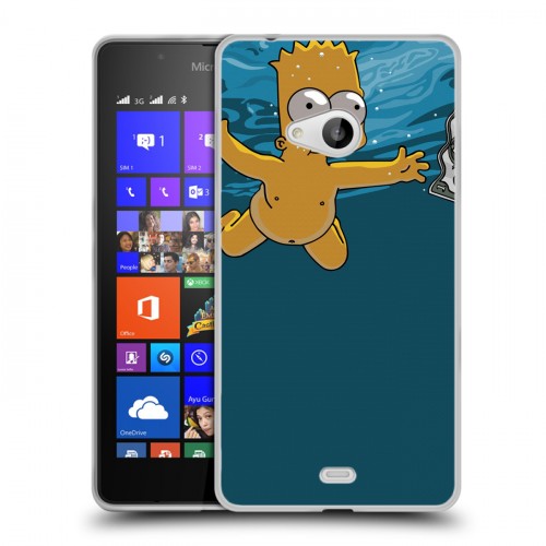 Дизайнерский пластиковый чехол для Microsoft Lumia 540 Симпсоны