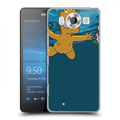 Дизайнерский пластиковый чехол для Microsoft Lumia 950 Симпсоны