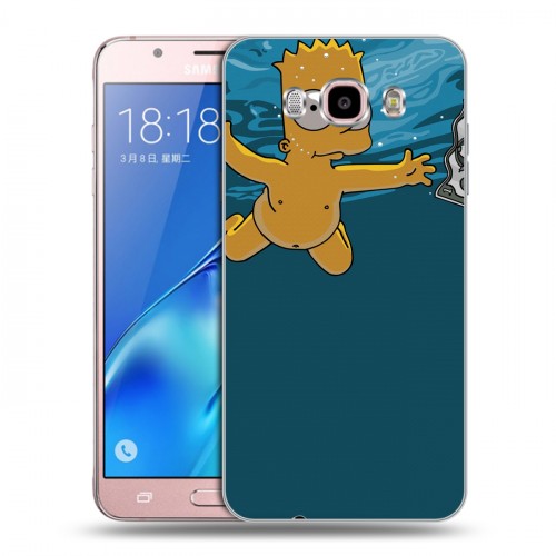 Дизайнерский силиконовый с усиленными углами чехол для Samsung Galaxy J5 (2016) Симпсоны