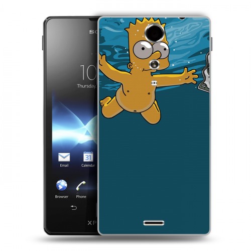 Дизайнерский пластиковый чехол для Sony Xperia TX Симпсоны