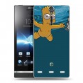 Дизайнерский пластиковый чехол для Sony Xperia S Симпсоны