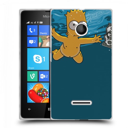 Дизайнерский пластиковый чехол для Microsoft Lumia 435 Симпсоны