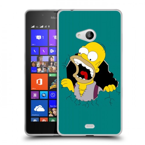 Дизайнерский пластиковый чехол для Microsoft Lumia 540 Симпсоны