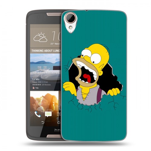 Дизайнерский пластиковый чехол для HTC Desire 828 Симпсоны