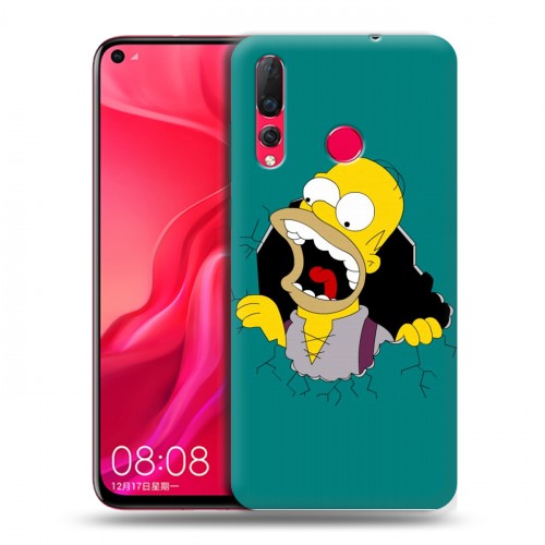 Дизайнерский пластиковый чехол для Huawei Nova 4 Симпсоны