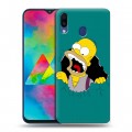 Дизайнерский пластиковый чехол для Samsung Galaxy M20 Симпсоны