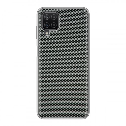 Дизайнерский силиконовый с усиленными углами чехол для Samsung Galaxy A12 Абстракции Сетка